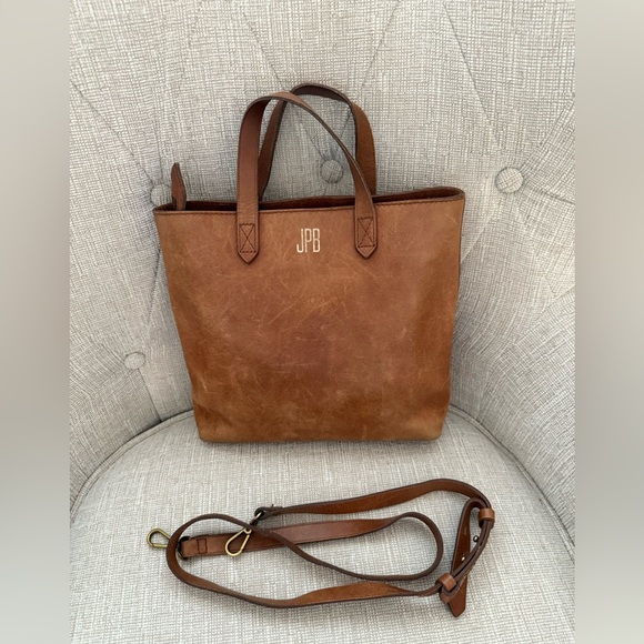 Madewell Handbags - MADEWELL  The Small Transport Crossbody English Saddle Brown Genuine Leather Bag